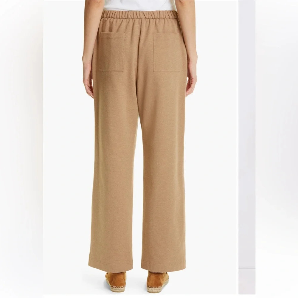 Lafayette 148 New York Webster Ultra Comfort French Terry Tan Pants Sepia Brown - Picture 10 of 16